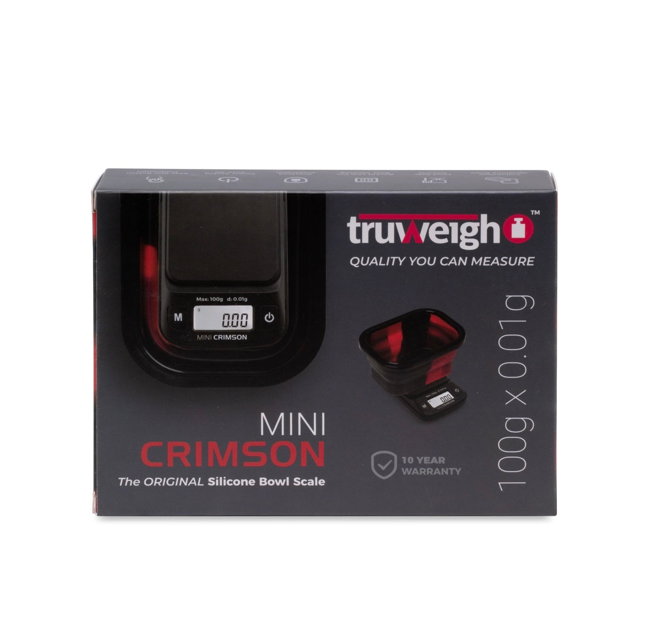 TRUWEIGH MINI CRIMSON SCALE COLLAPSIBLE BOWL - 100G X 0.01G
