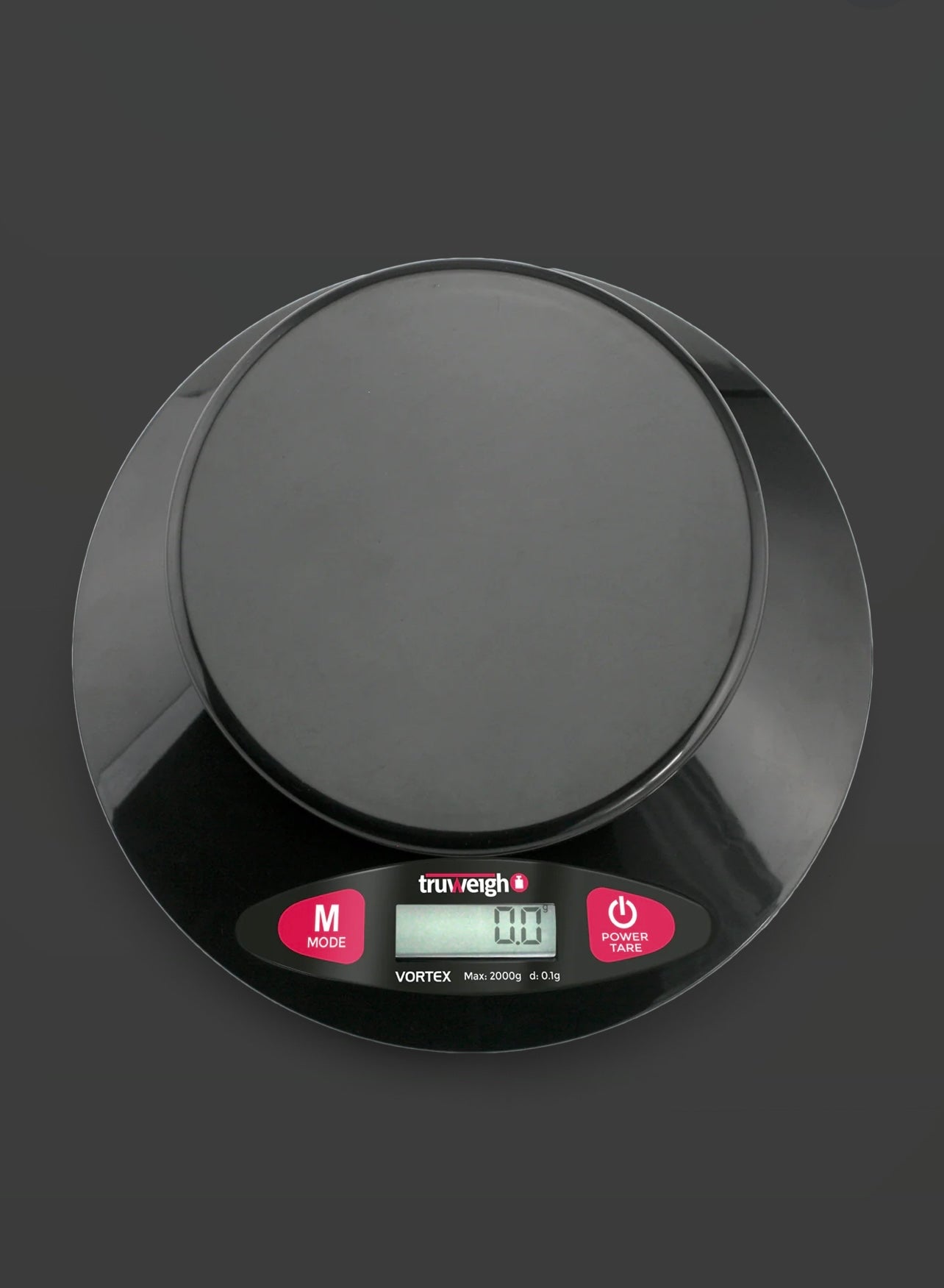 TRUWEIGH VORTEX DIGITAL BOWL SCALE 2000G X 0.1G - BLACK