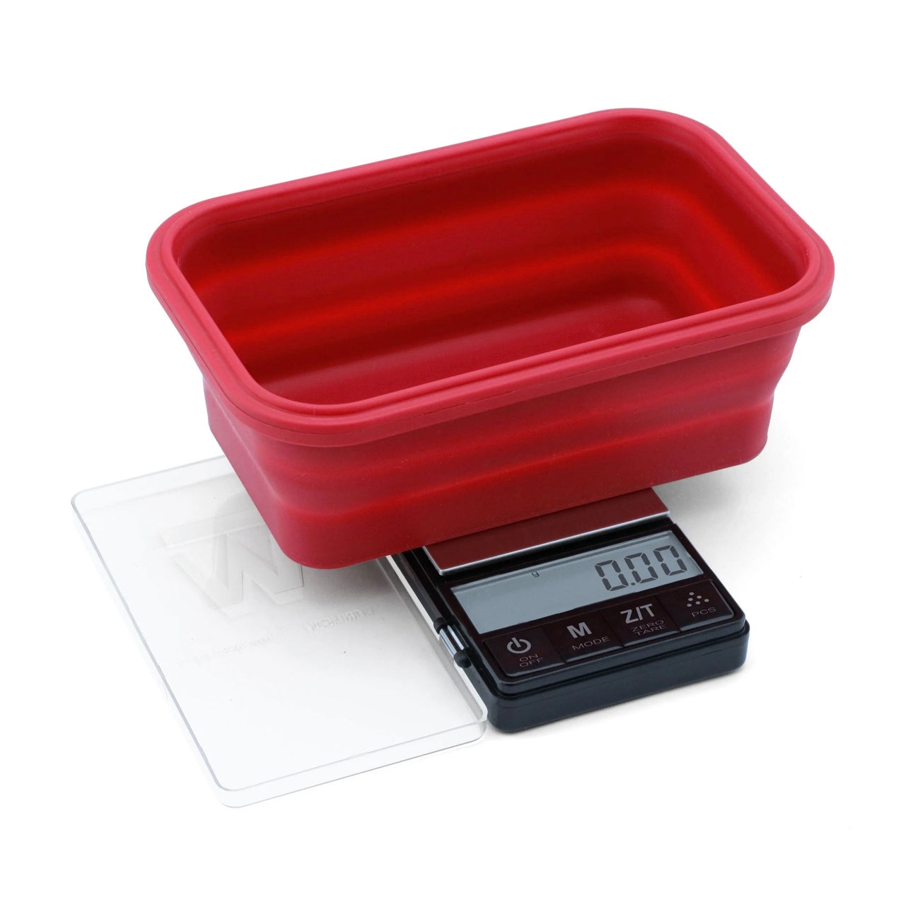 TRUWEIGH CRIMSON COLLAPSIBLE BOWL 200G X 0.01G - BLACK / RED BOWL