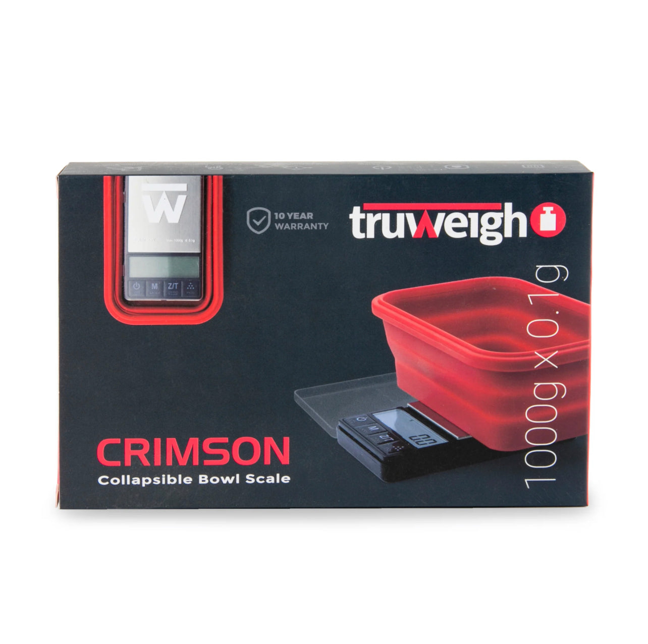 TRUWEIGH CRIMSON SCALE COLLAPSIBLE BOWL 1000G X 0.1G